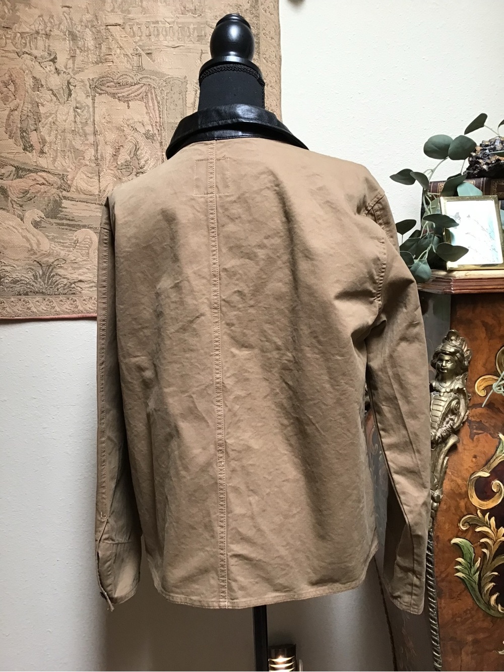 Thread & Supply Brown Canvas Field Jacket with Black Collar - Picture 3 of 10